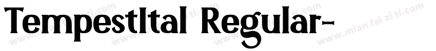 TempestItal Regular字体转换